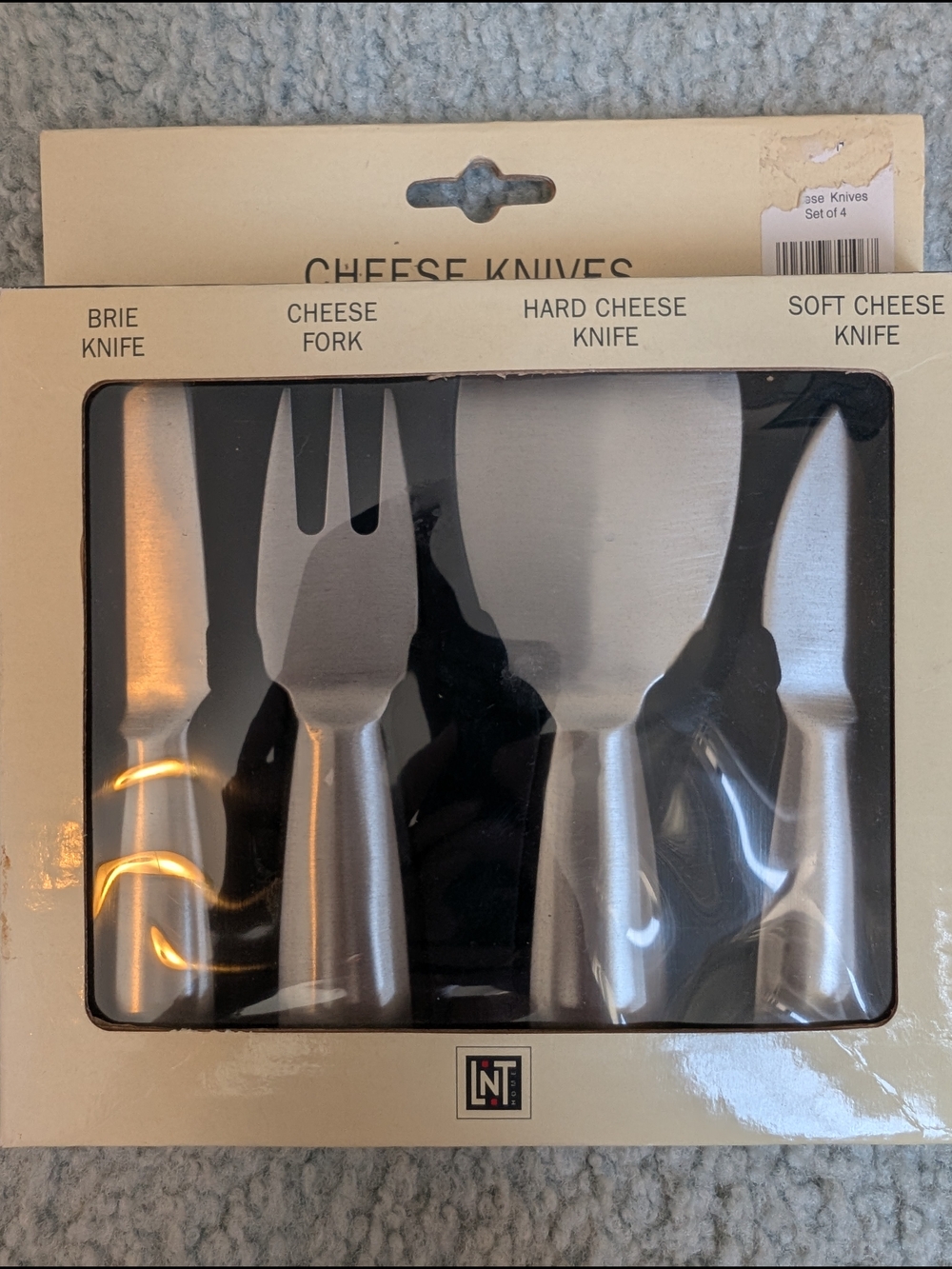 Stainless Steel Cheese Knife Set - Satin Silver (4-Piece)